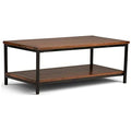 48 inch Dark Cognac Brown Mango Wood Coffee Table H18699
