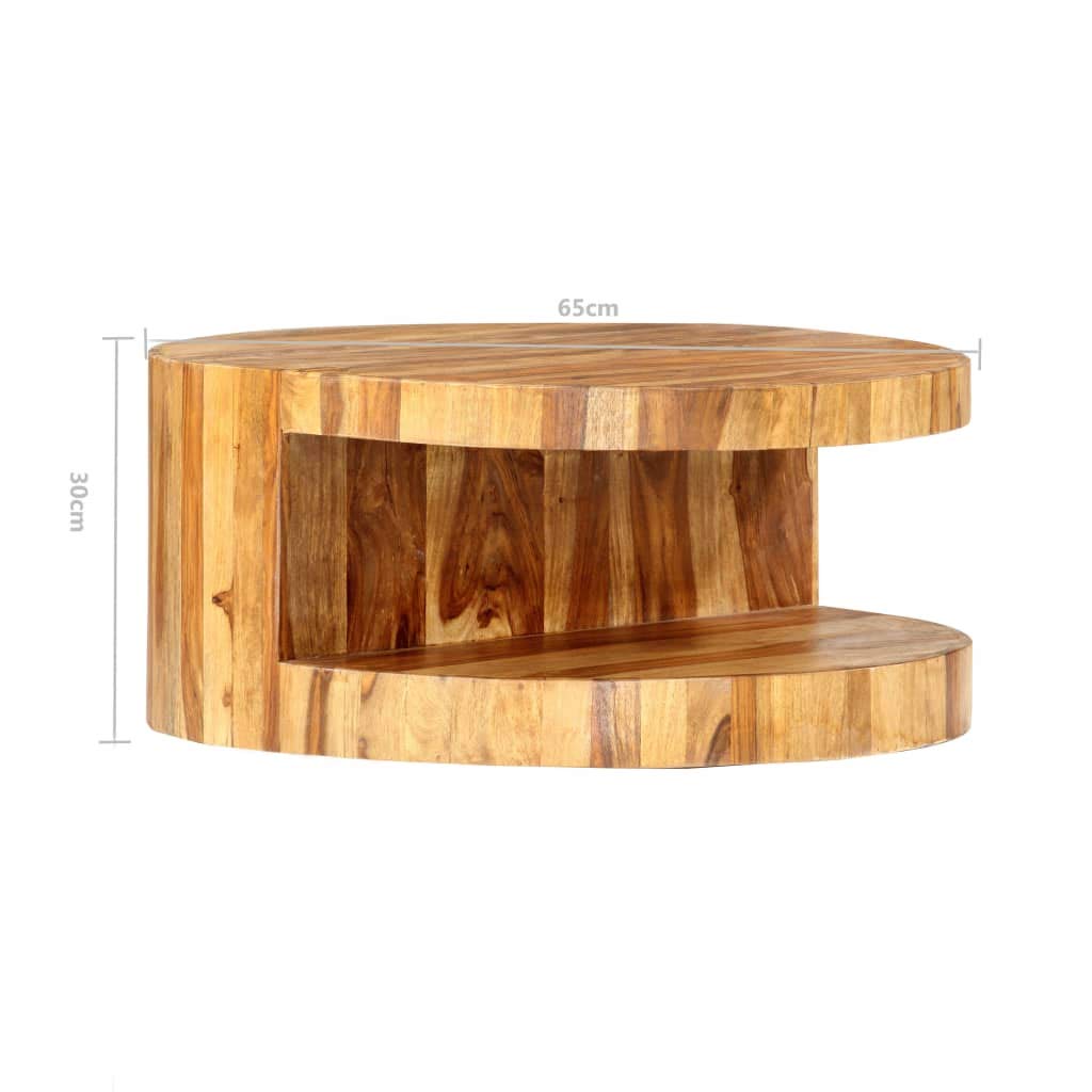 Round Coffee Table Solid Sheesham Wood Z524395