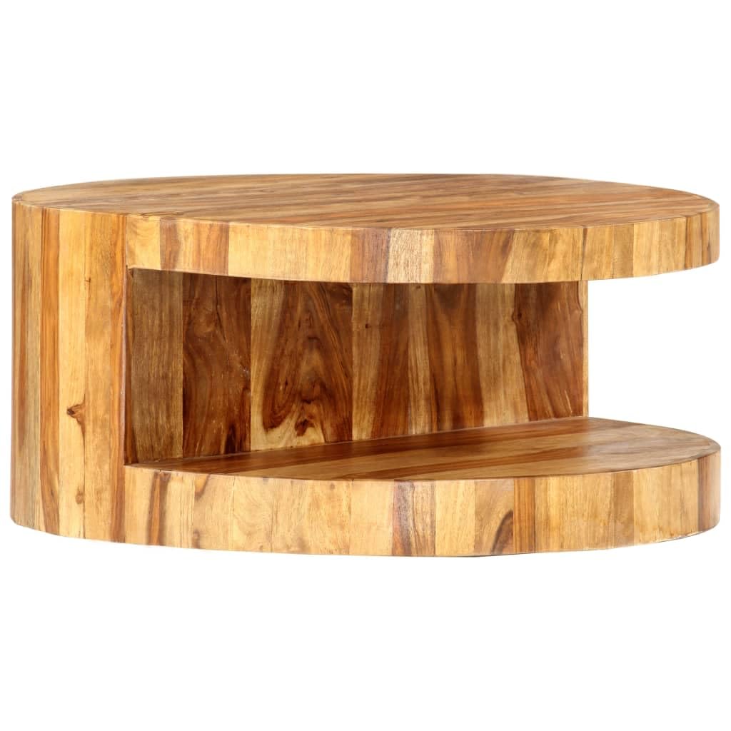 Round Coffee Table Solid Sheesham Wood Z524395