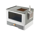 Foldable Top Entry Cat Litter Box with Lid D80006