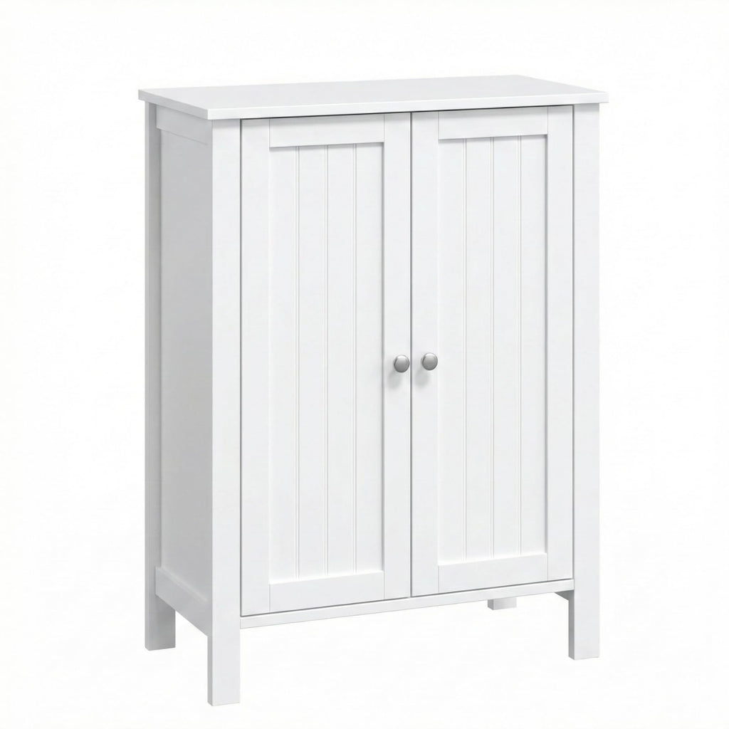 White Free Standing Bathroom Cabinet with Adjustable Shelf C33306