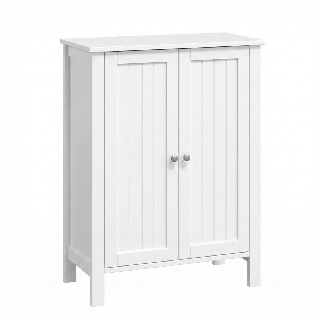 White Free Standing Bathroom Cabinet with Adjustable Shelf C33306