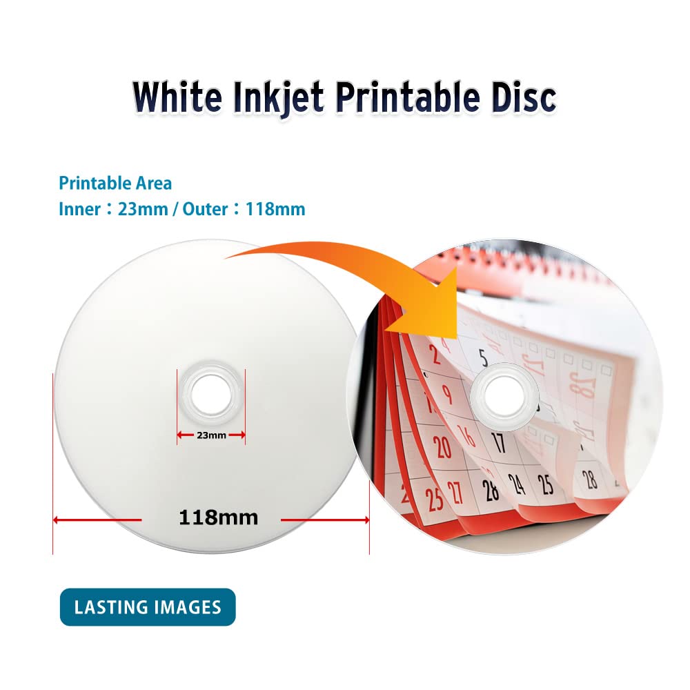 50GB BD-R DL Double Layer White Inkjet Hub Printable 10 pcs E36132