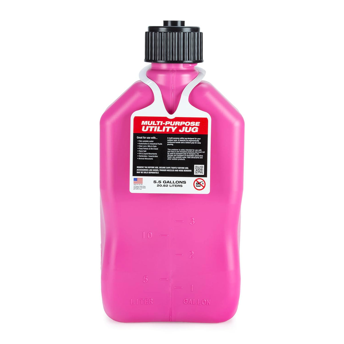 5.5 Gallon Square Motorsport Jug with Filler Hose M5109