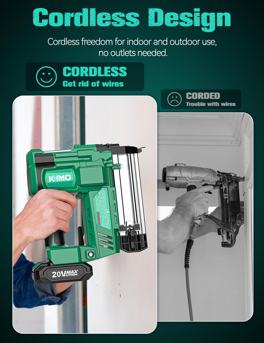 18 Gauge Cordless Brad Nailer and Stapler with Battery O615526