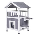 Large Wooden Insulated Outdoor Cat House B2662
