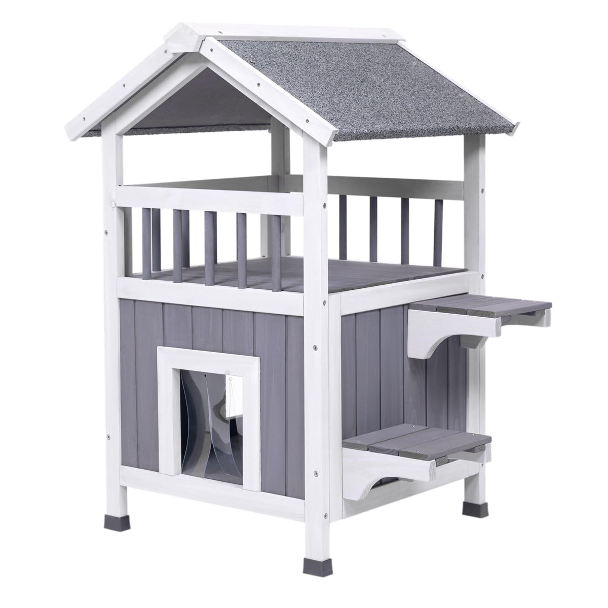 Large Wooden Insulated Outdoor Cat House B2662