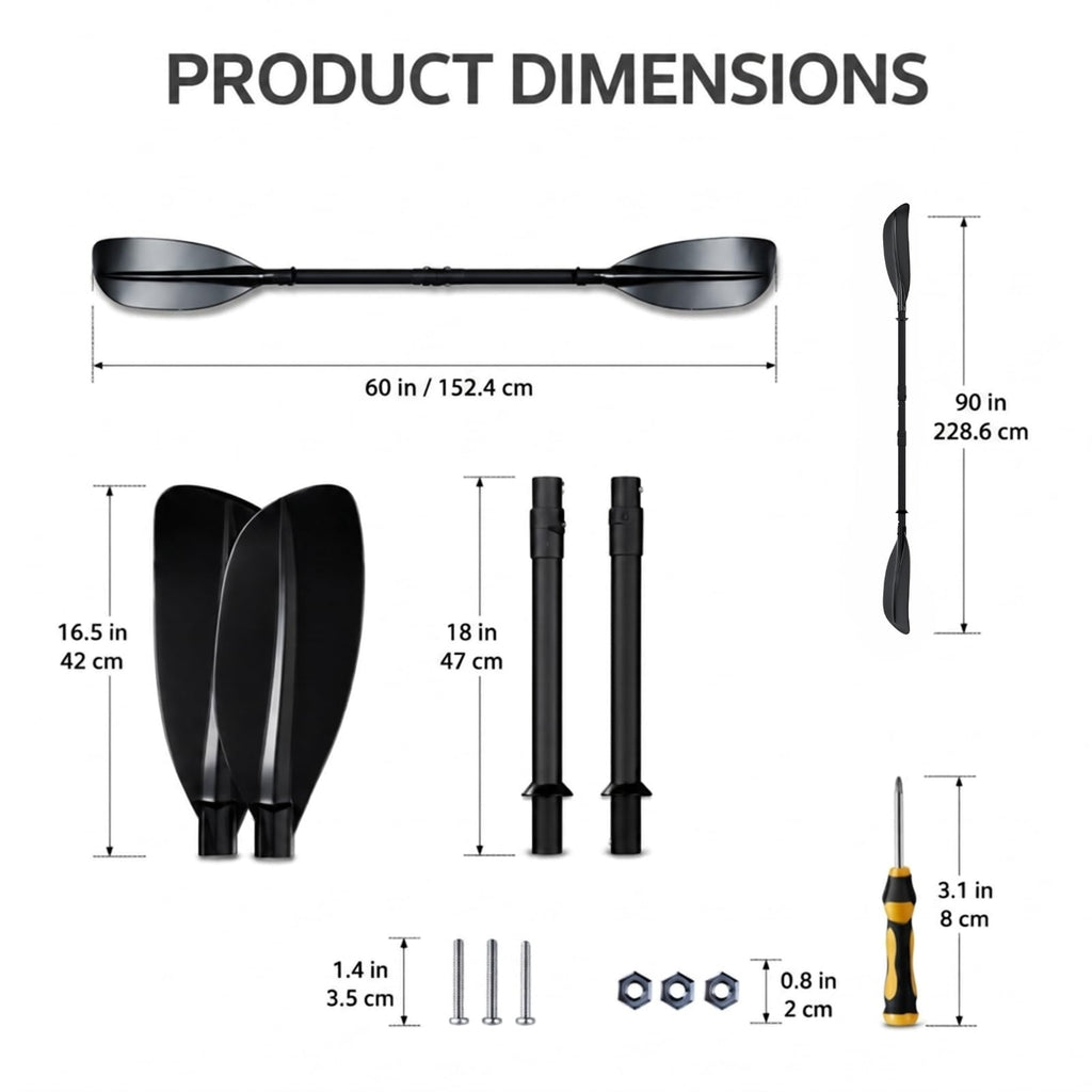 Heavy Duty Portable Kayak Paddle with Non-Slip Grip L73011