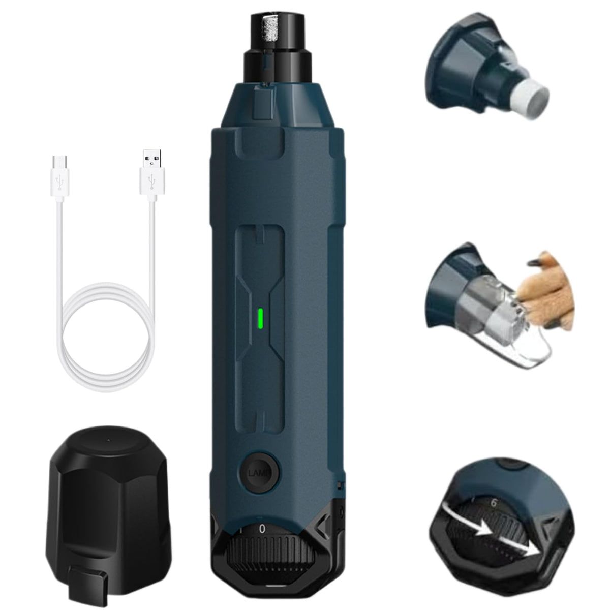 Dog Nail Grinder with 3 Ports, 2 Speeds J701049