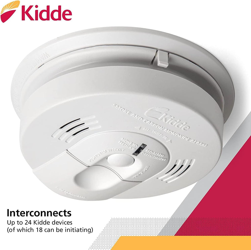Hardwired Smoke & Carbon Monoxide Detector with Battery Backup, Pack of 2 M38919