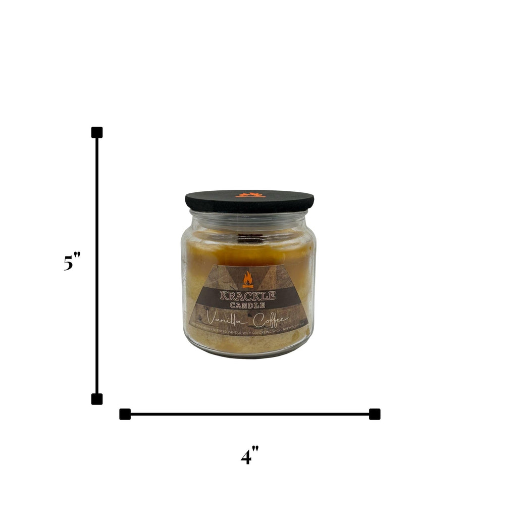16 oz Vanilla Coffee Scented Candle with Wooden Wick X326973