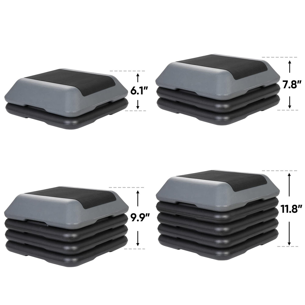 Adjustable Aerobic Step Platform with 4 Risers X989