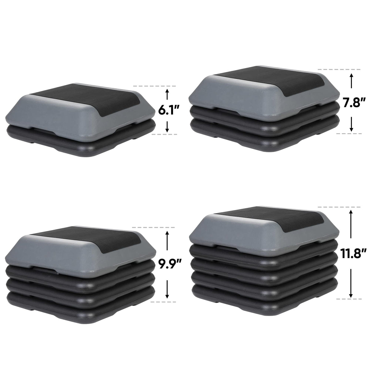 Adjustable Aerobic Step Platform with 4 Risers X989