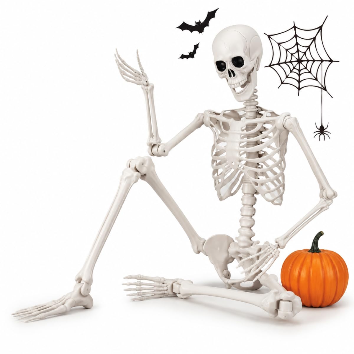 5.4FT Posable Life Size Human Skeleton with Movable Joints C1551
