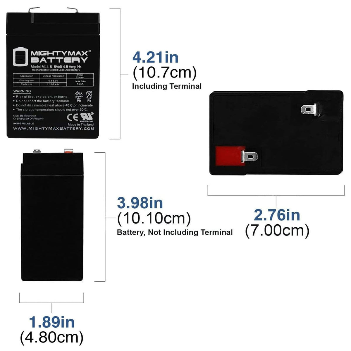 6V 4.5AH SLA Replacement Battery M368