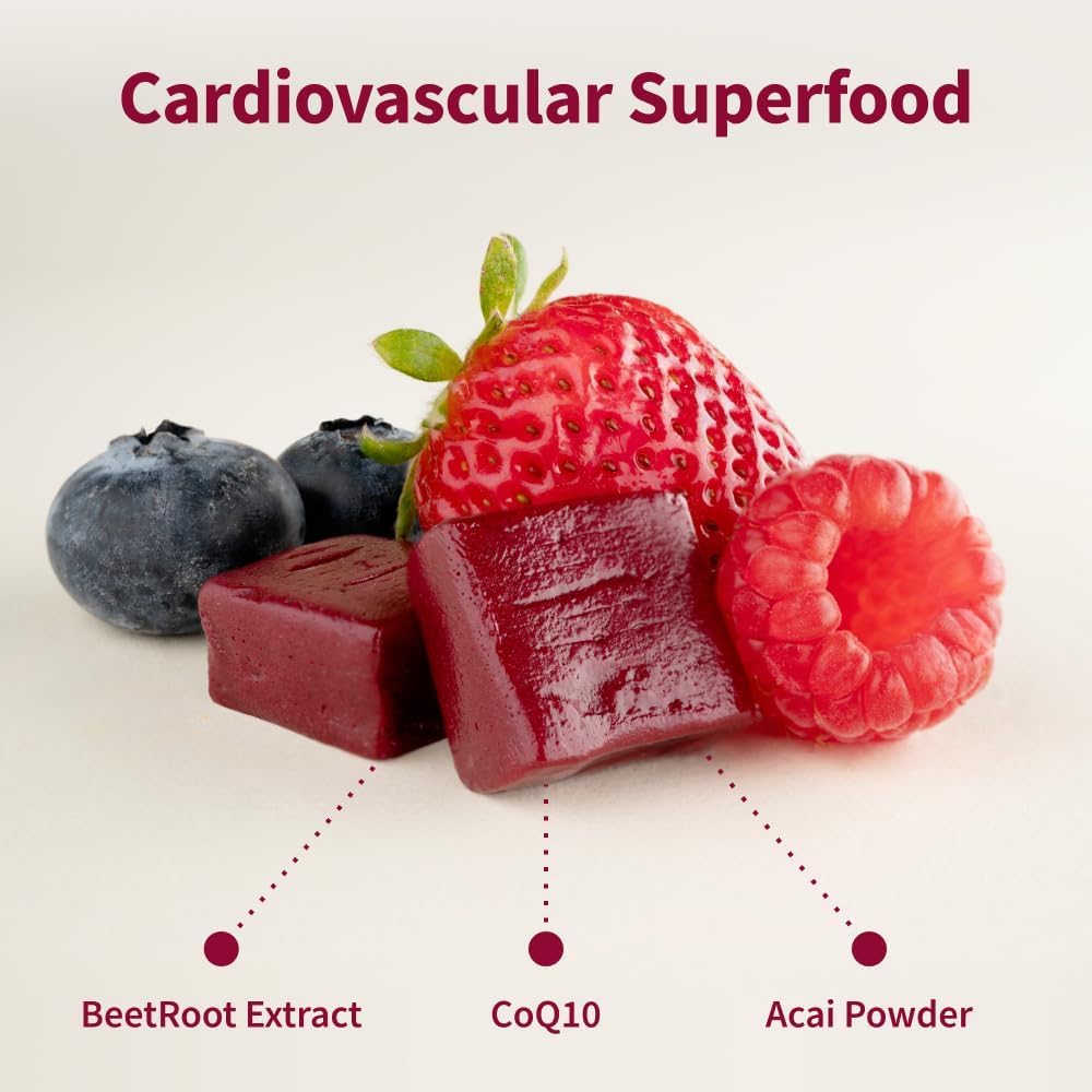 Beet Root Extract & CoQ10 Soft Chews, Mixed Berry, 60 Ct C744
