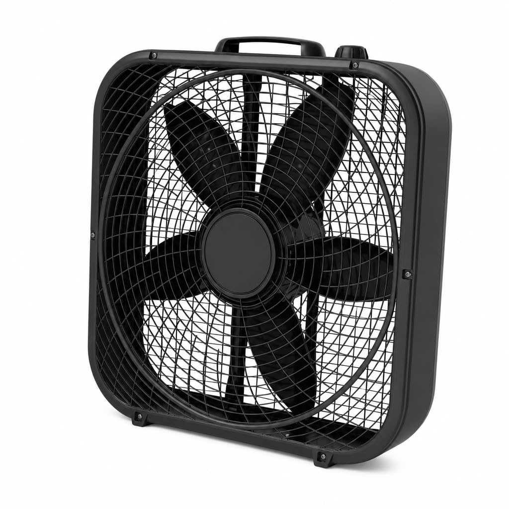 20" Classic Box Fan, 3 Speeds, Black K379