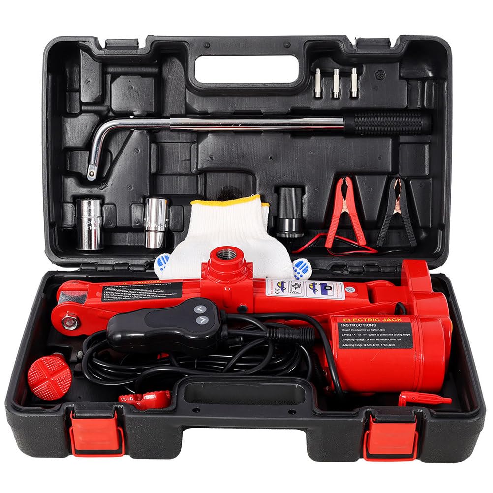 3 Ton Electric Scissor Jack Kit with Carry Case W39596