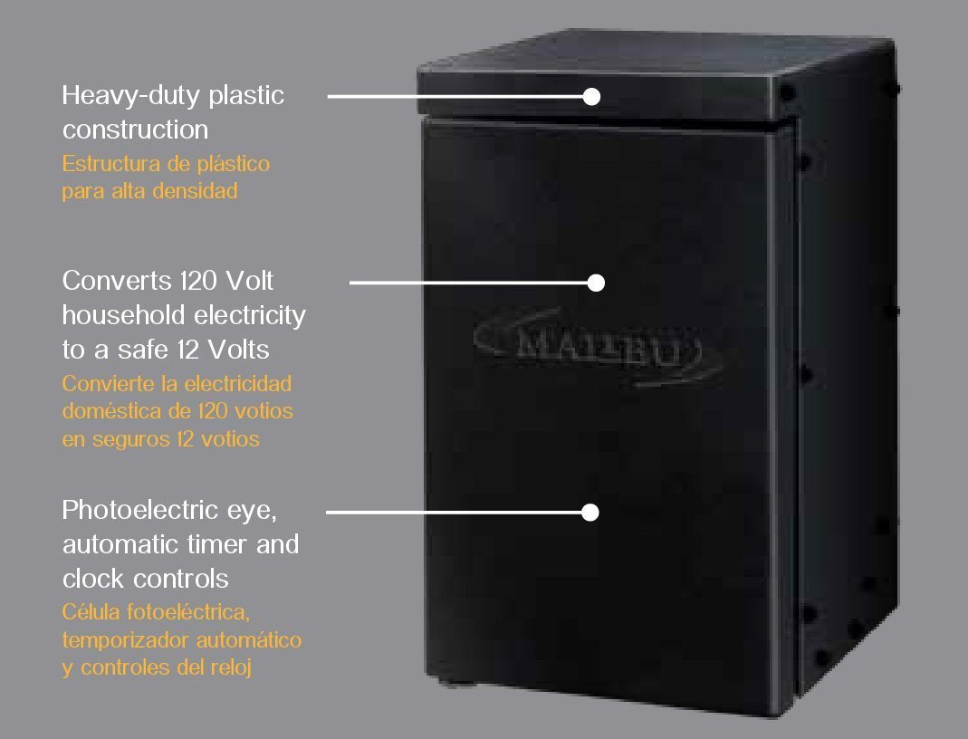 200-Watt Transformer with Timer and Sunlight Sensor for Low Voltage Landscape Lighting E519775