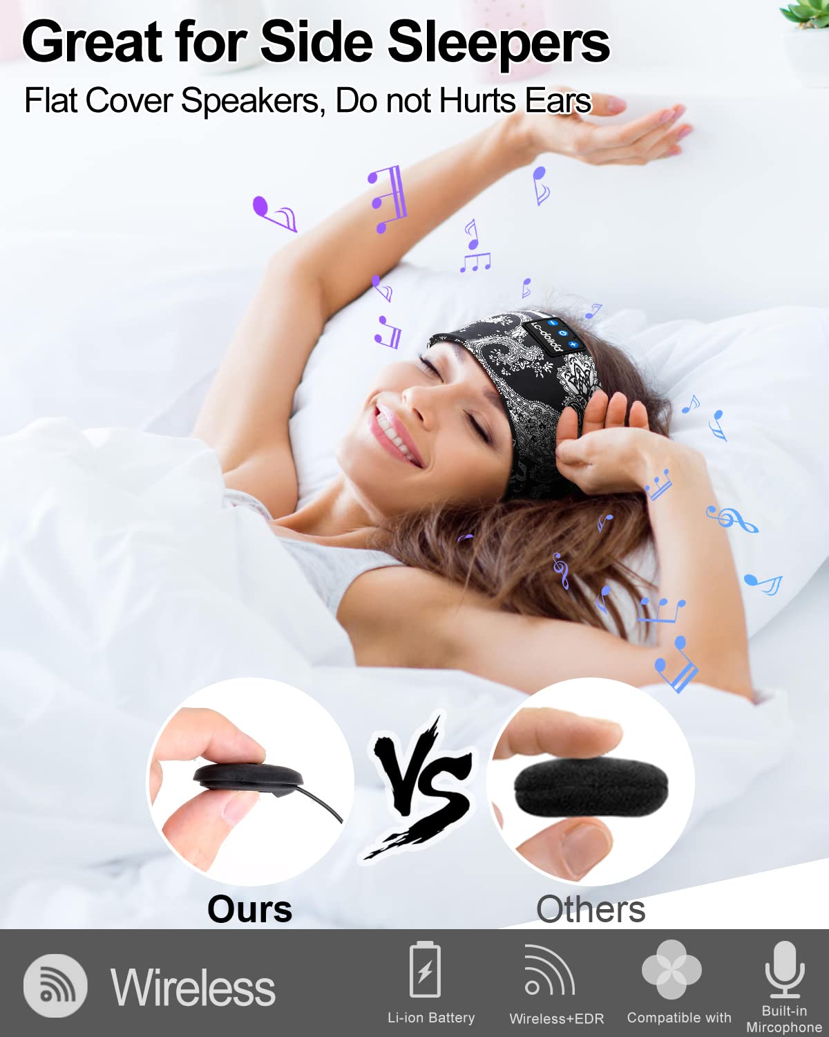 Sleep Headphones Bluetooth Wireless Band Headphones G2577