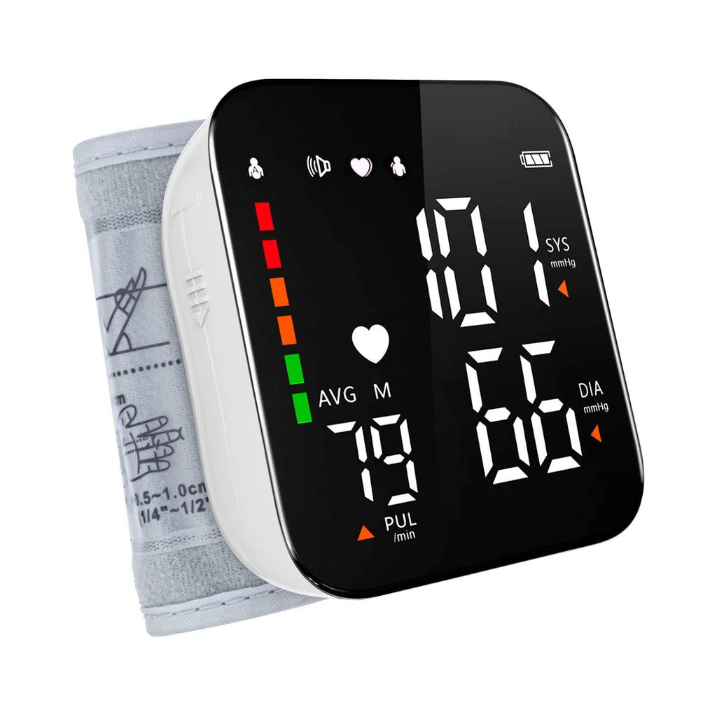 Wrist Blood Pressure Monitor Automatic Talking Digital LED Display P3032