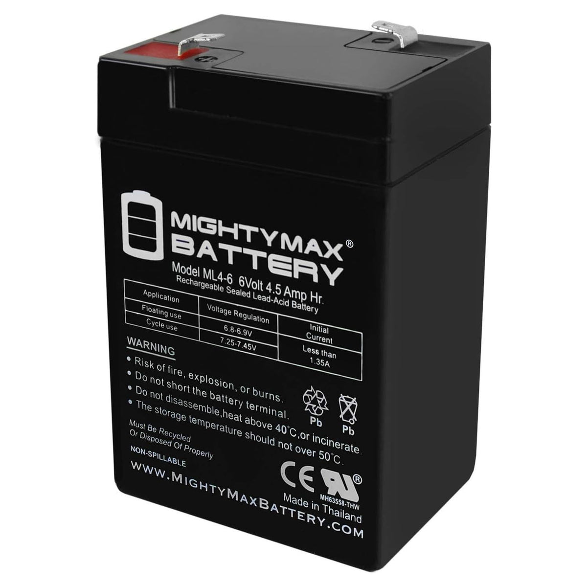 6V 4.5AH SLA Replacement Battery M368