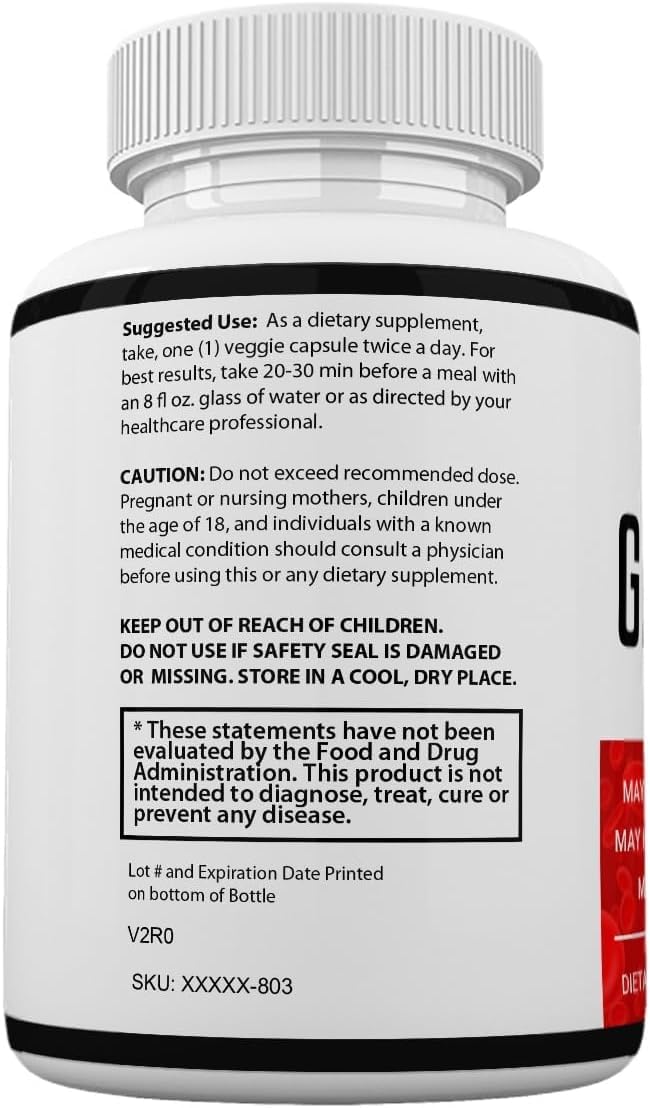 Glycogen Support Capsules Dietary Supplement, 60 Count H208