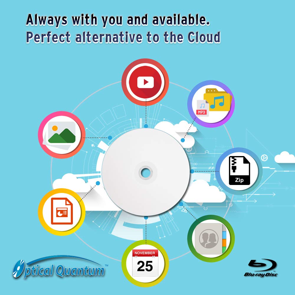 50GB BD-R DL Double Layer White Inkjet Hub Printable 10 pcs E36132