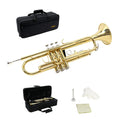 Trumpet Set with Hard Case, Mouthpiece, Cleaning Kit, Brass B955