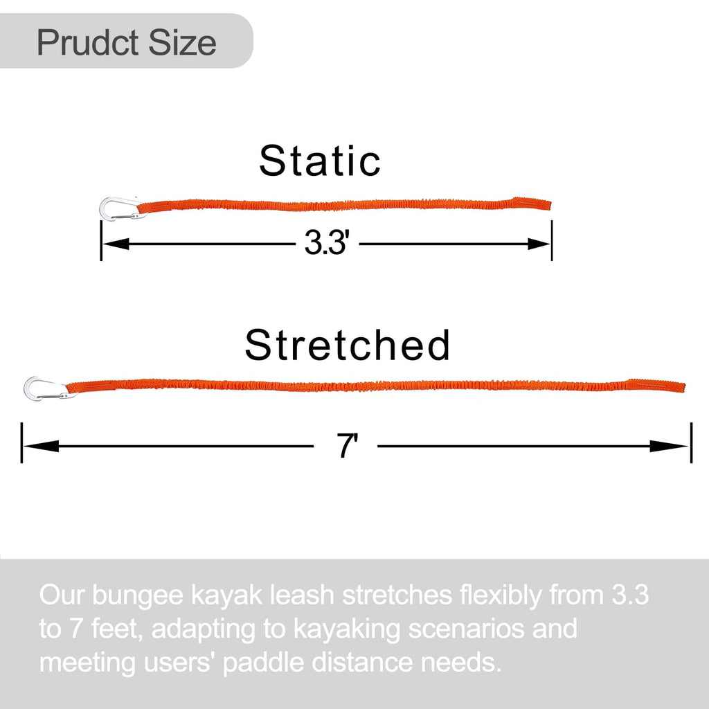 Kayak Paddle Leash 3-7 ft Stretchable Strap Q6187