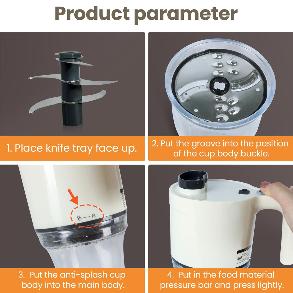 4-in-1 Waterproof Cordless Electric Vegetable Slicer Set X56108