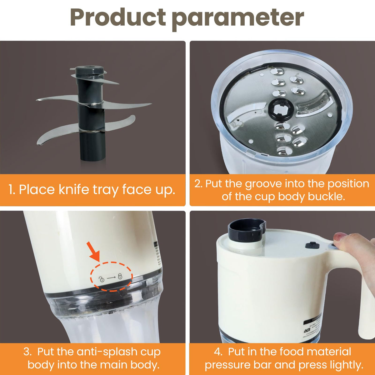 4-in-1 Waterproof Cordless Electric Vegetable Slicer Set X56108