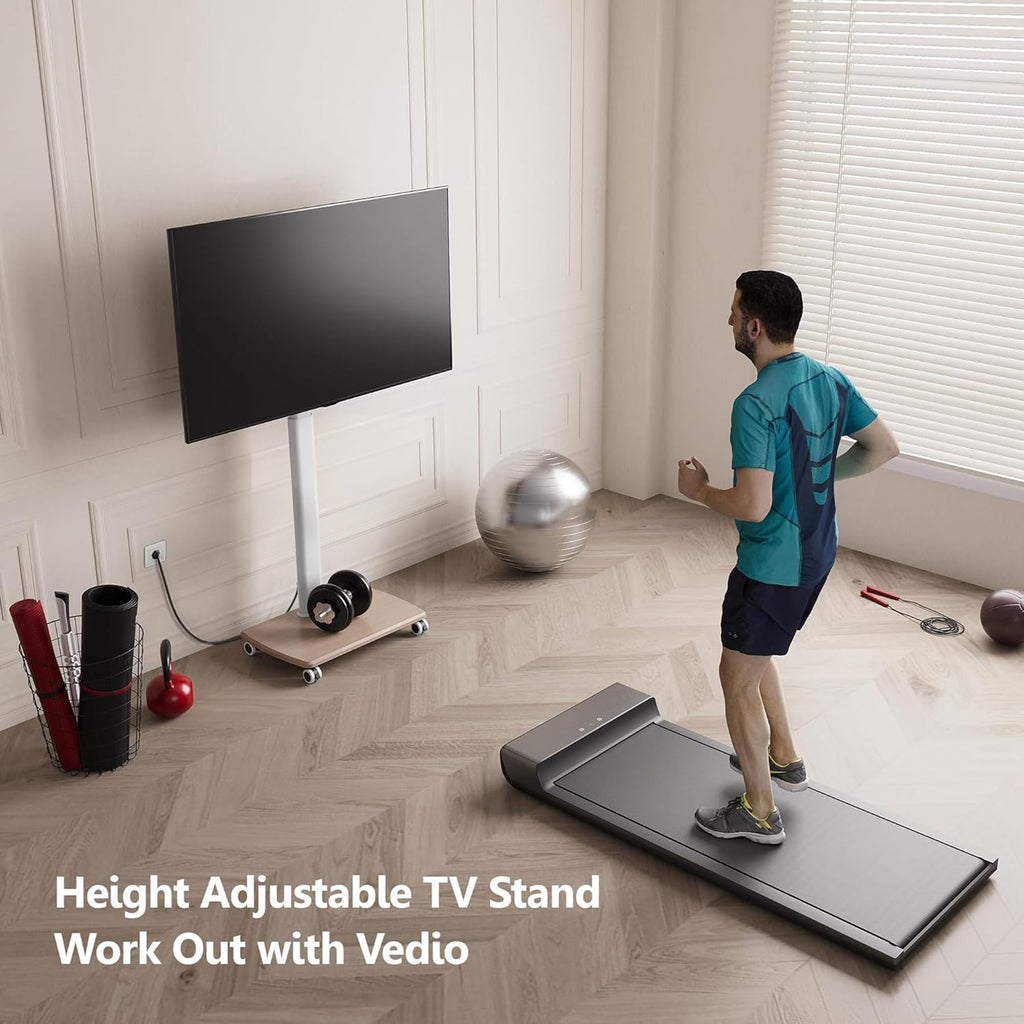 White Rolling TV Stand for 32-75 Inch TVs Y455953