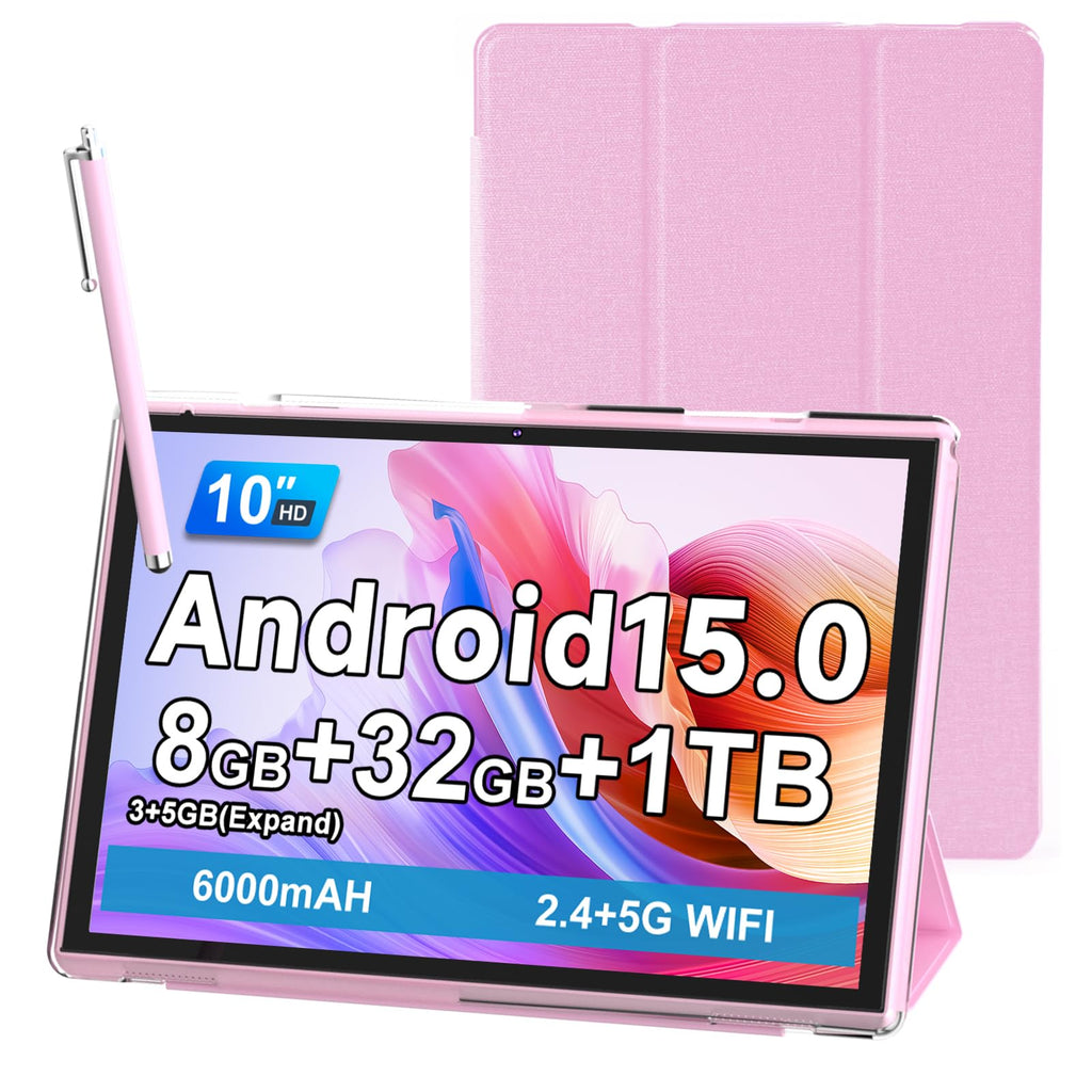 10 Inch Android Tablet with Case Stylus 8GB RAM 32GB ROM D56581