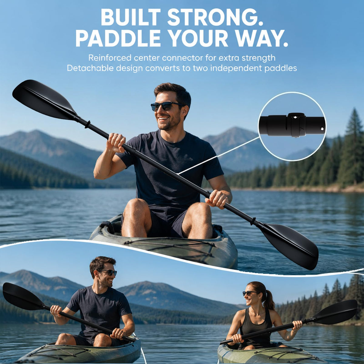 Heavy Duty Portable Kayak Paddle with Non-Slip Grip L73011