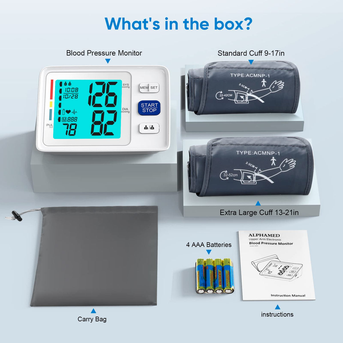 Blood Pressure Monitor with Dual Cuffs L345981
