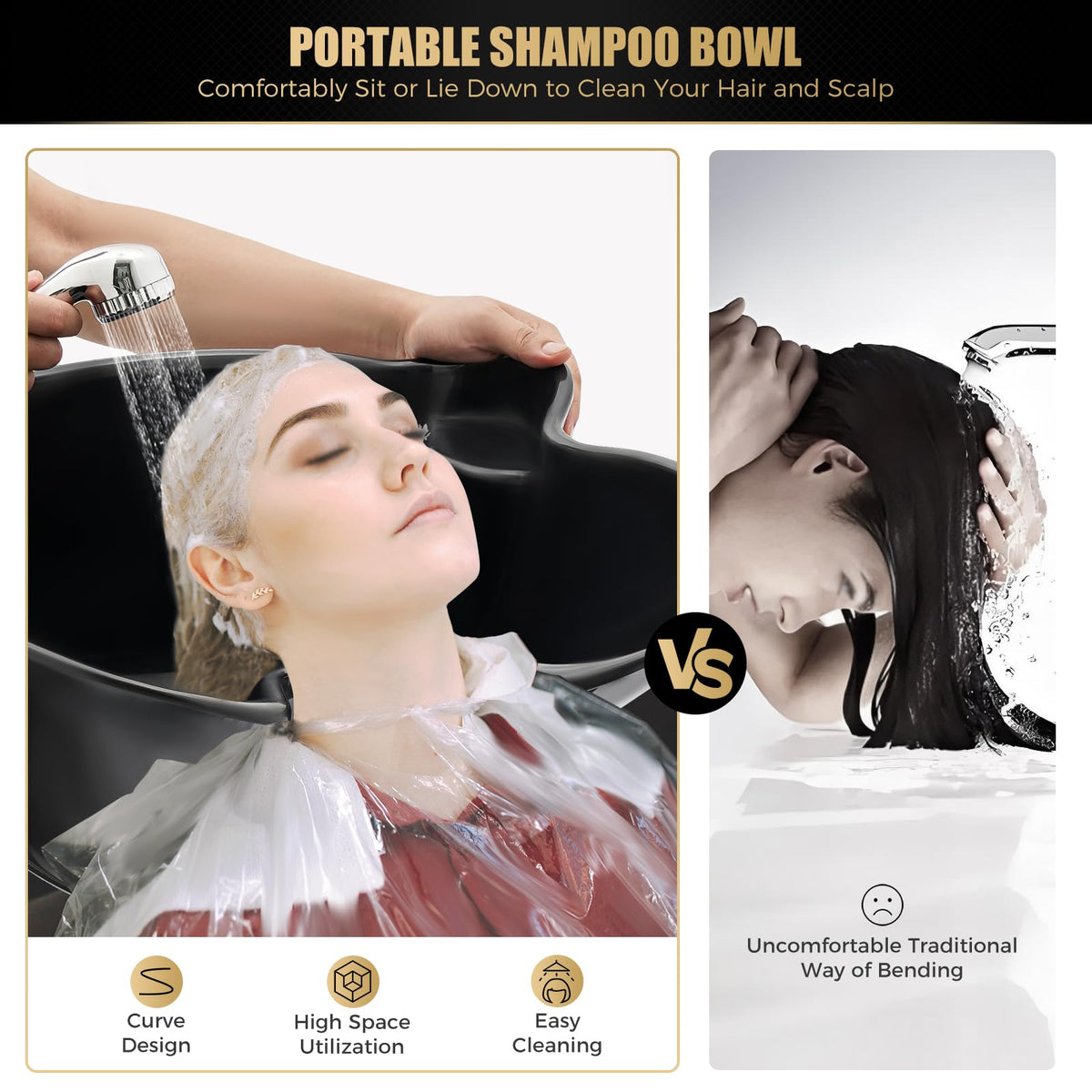 Portable Shampoo Bowl Unit with 2 Bucket V242