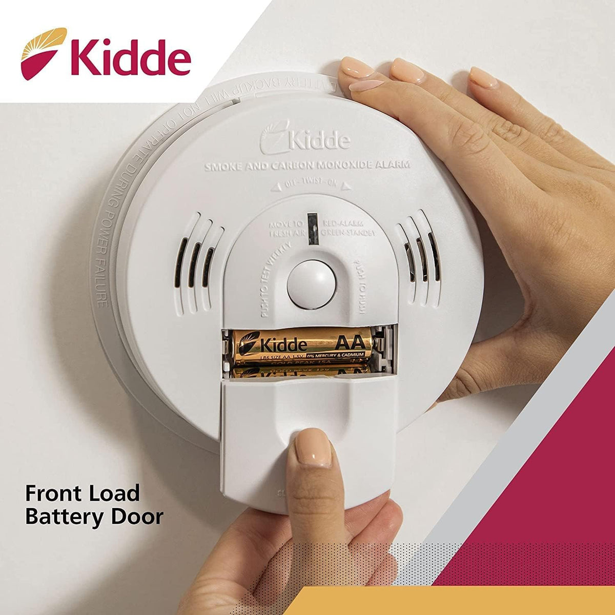 Hardwired Smoke & Carbon Monoxide Detector with Battery Backup, Pack of 2 M38919