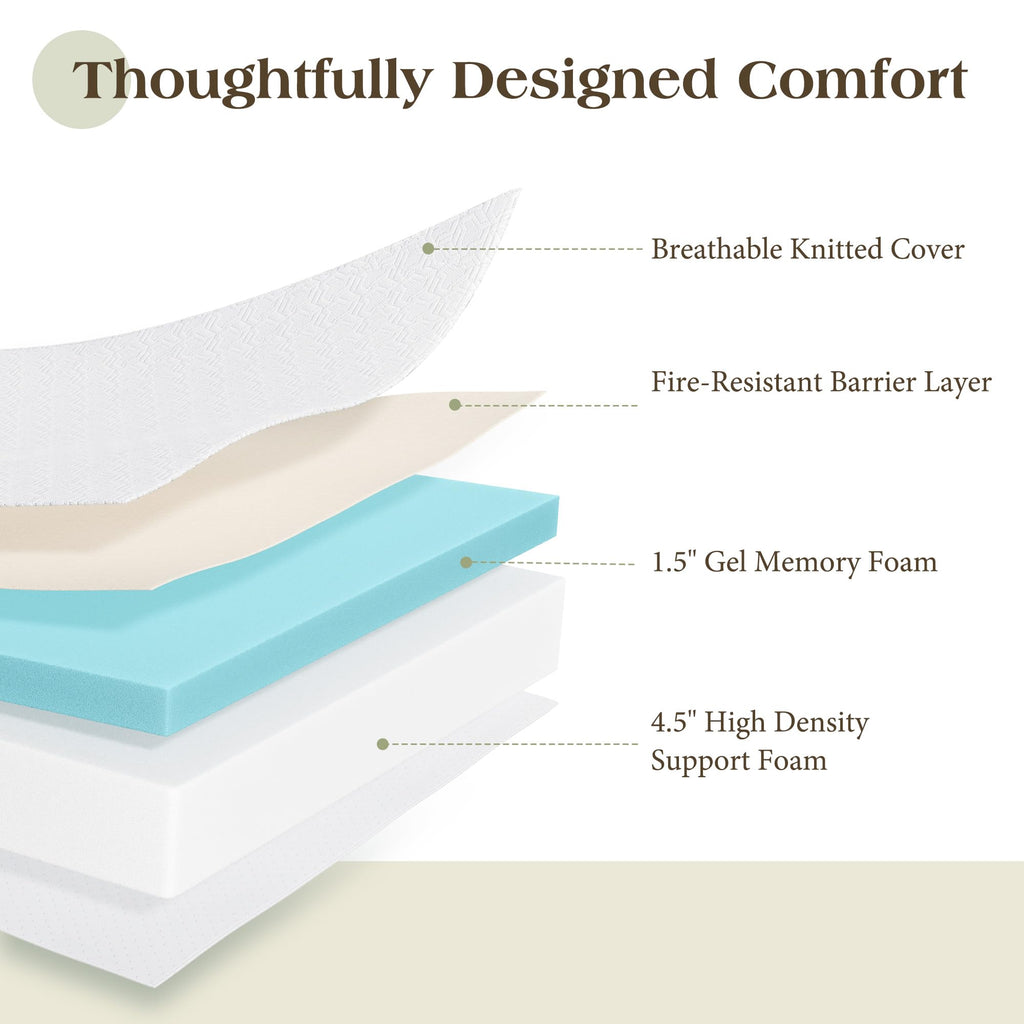 Queen Foldable Memory Foam Mattress with Cooling Gel N57202