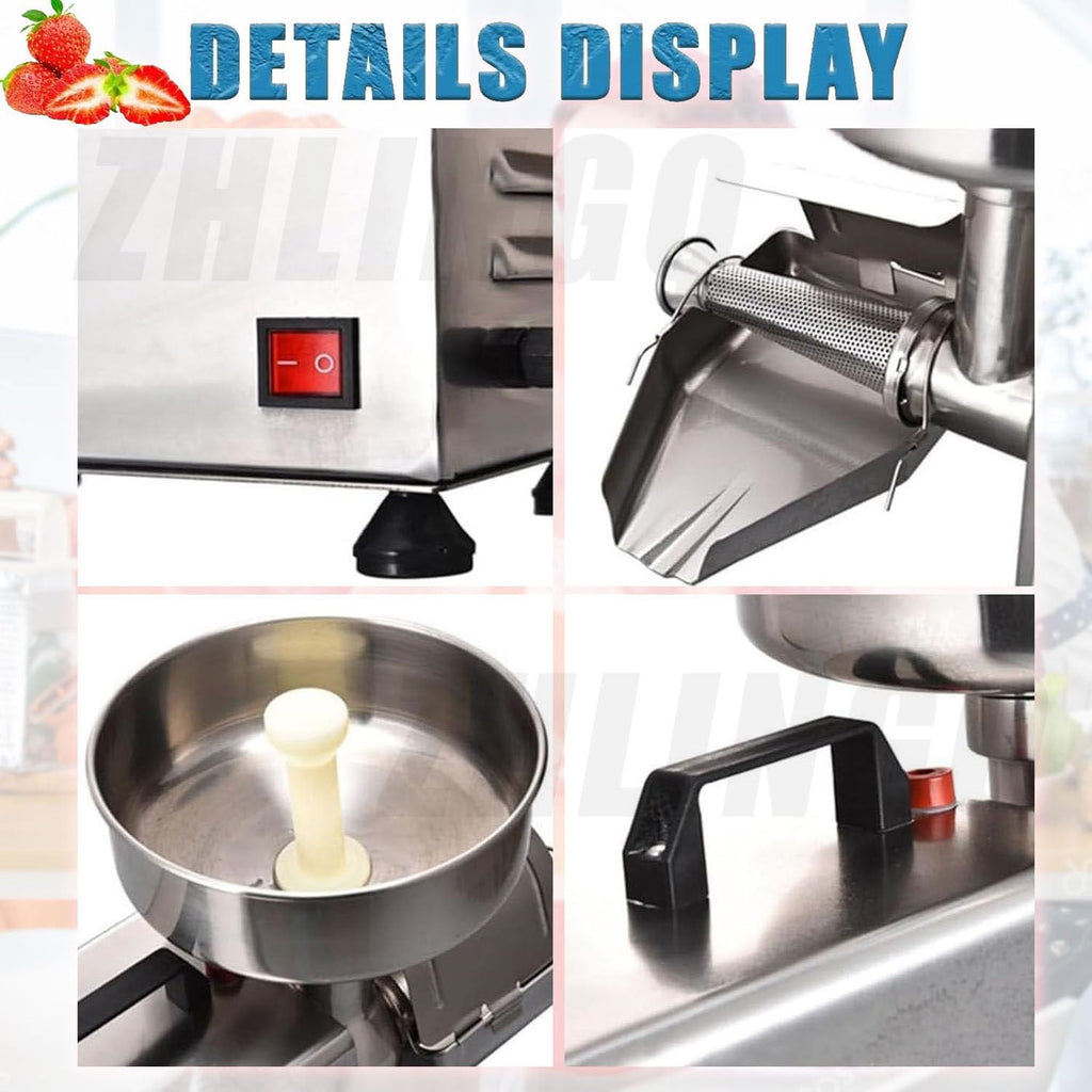 Commercial Electric Tomato Strainer Machine 150KG/H Pure Copper Motor N9211