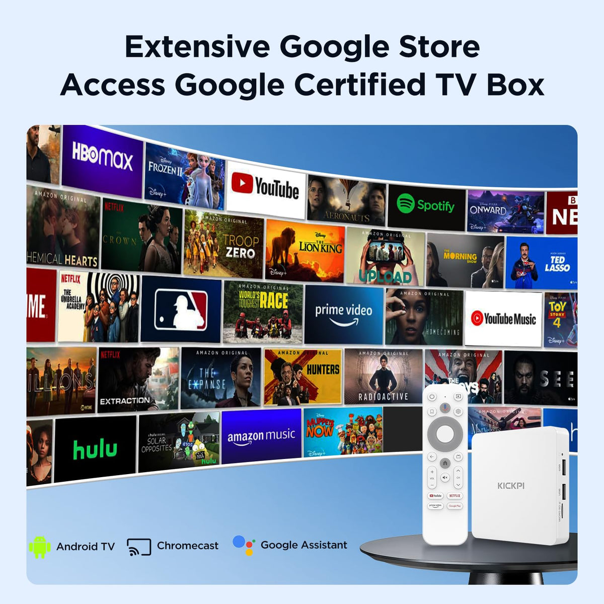 Android TV Box 4K Streaming Device 2GB RAM 16GB ROM White F395679