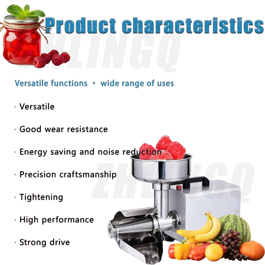 Commercial Electric Tomato Strainer Machine 150KG/H Pure Copper Motor N9211