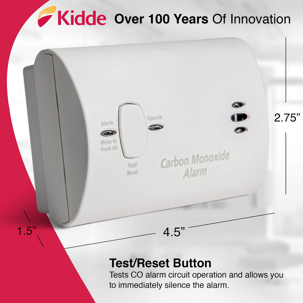 Carbon Monoxide Detector, AA Battery Powered, 85 dB Alarm, 6 Pack X721700