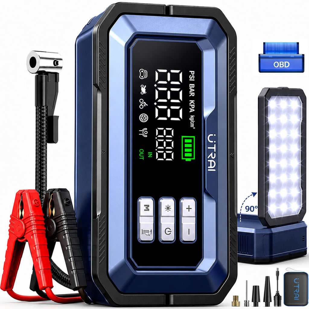 12V 8000A Portable Jump Starter with Air Compressor I72269
