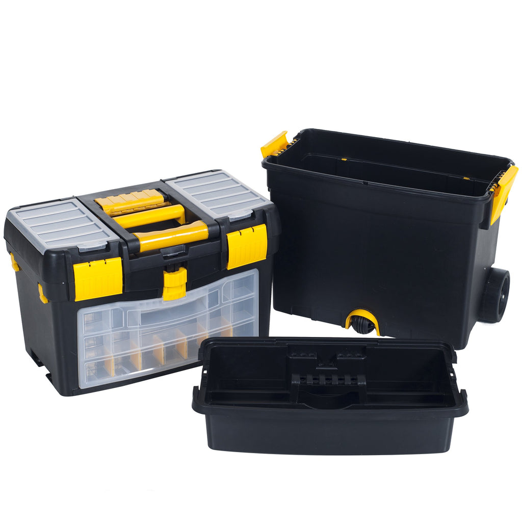 Portable Stackable Toolbox with Wheels and Drawers A5203