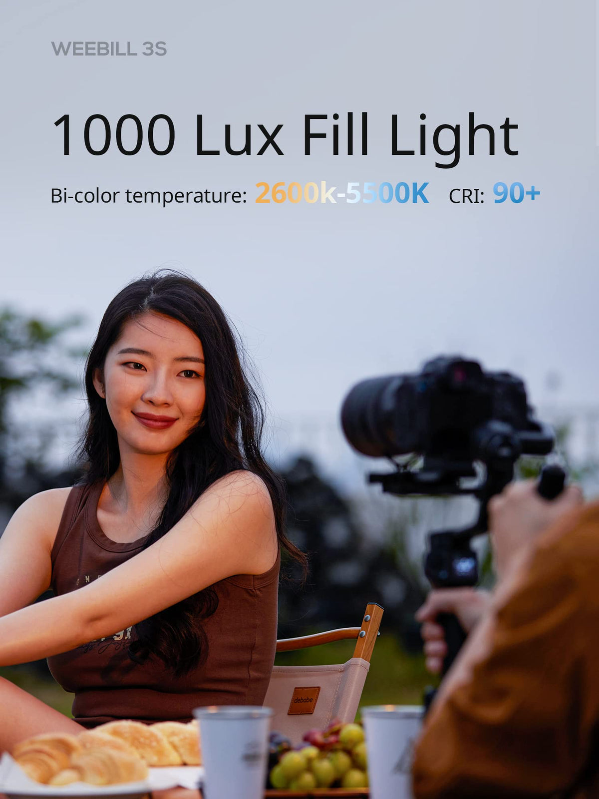 3KG Payload Gimbal Stabilizer with Fill Light V131