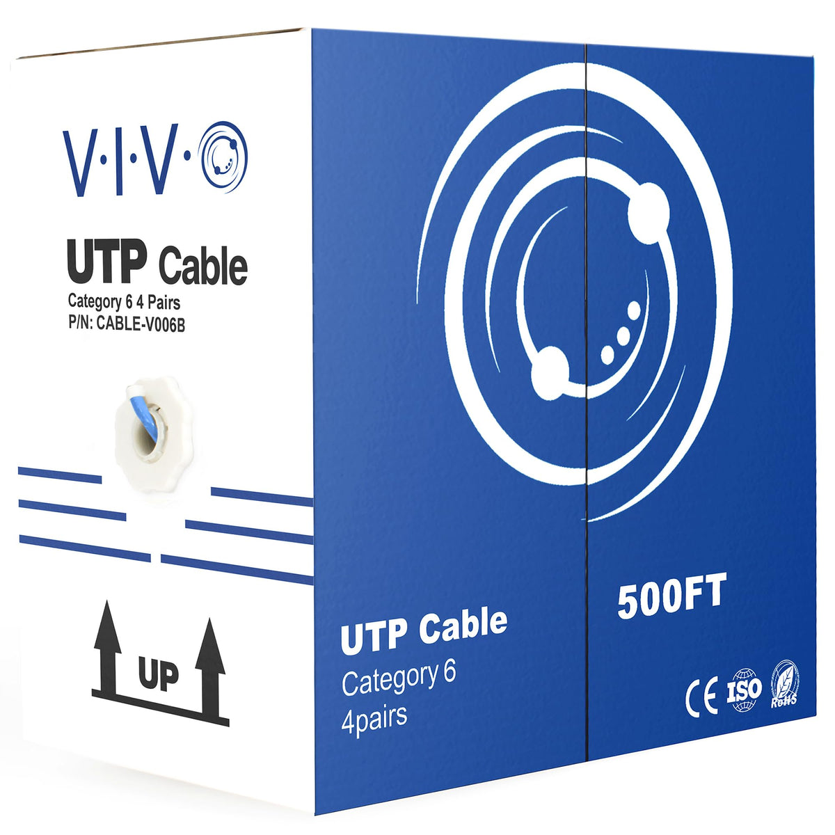 Blue 500ft Bulk Cat6 Wire N785382