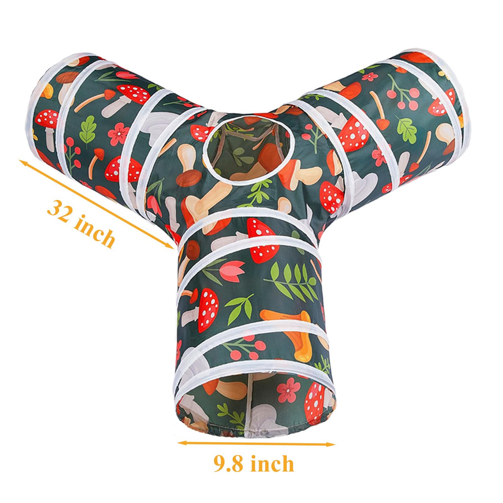 Collapsible 3 Way Rabbit Tunnel with Chew Toy B6607
