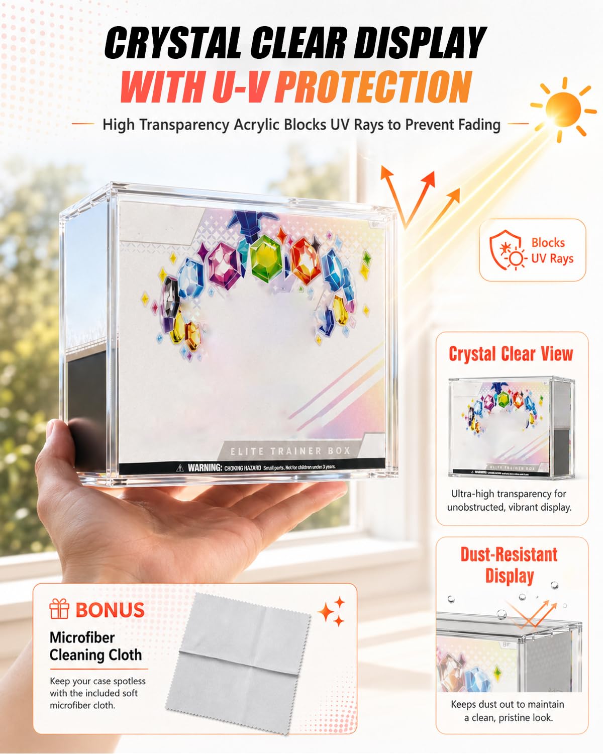 Acrylic ETB Protector Case 3 Pack E25794