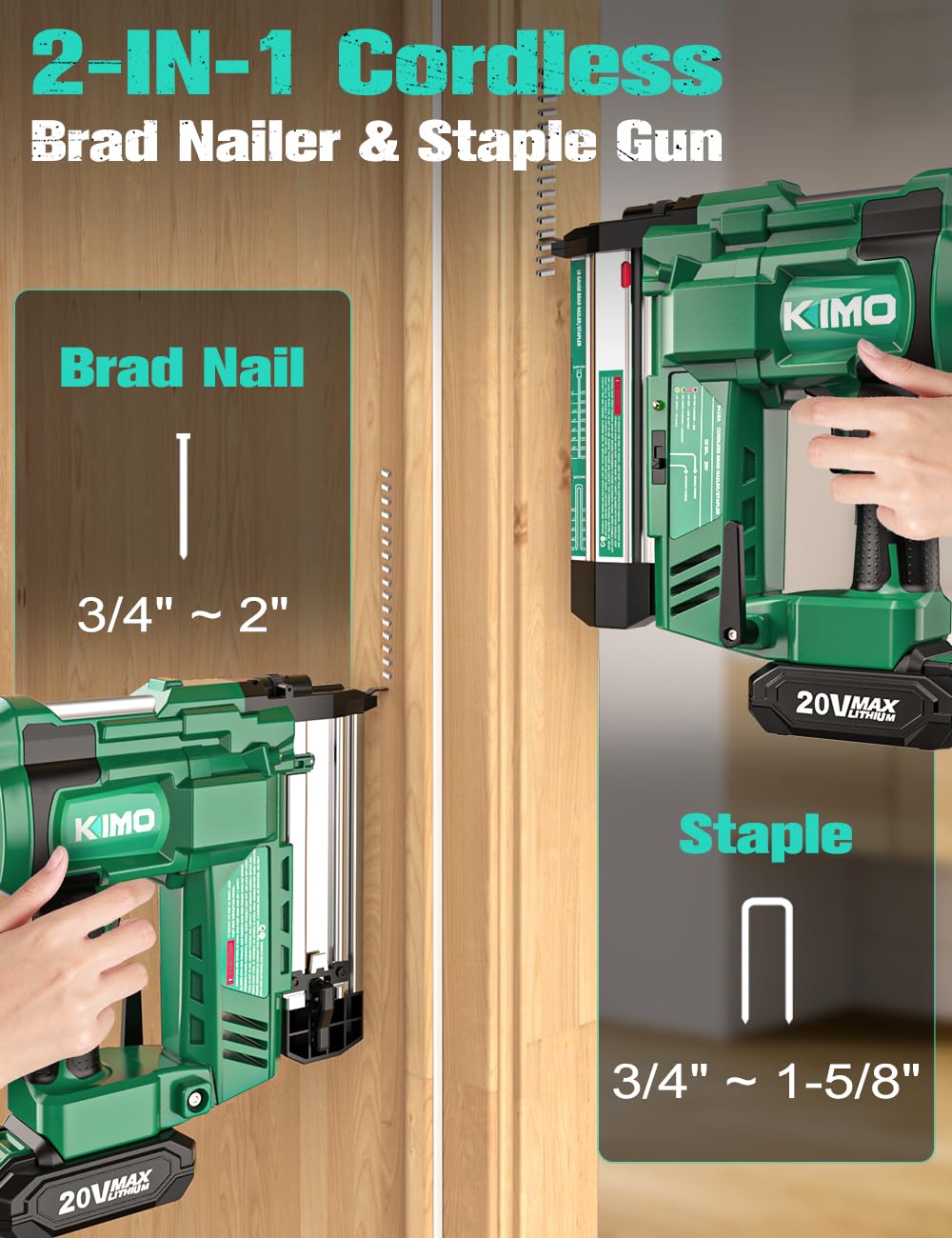 18 Gauge Cordless Brad Nailer and Stapler with Battery O615526